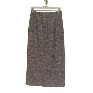 Briggs Pencil Skirt Womens Size 8 Black White Gray Back Split Zipper Lined